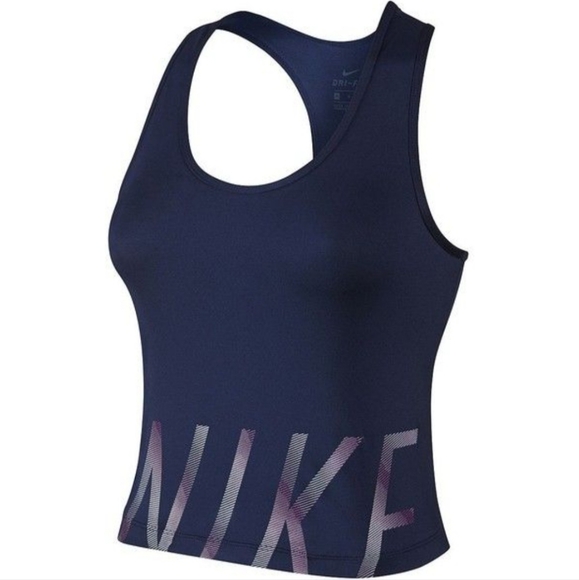 Nike Dri-fit Cropped Racerback Tank Size Small - Picture 1 of 5